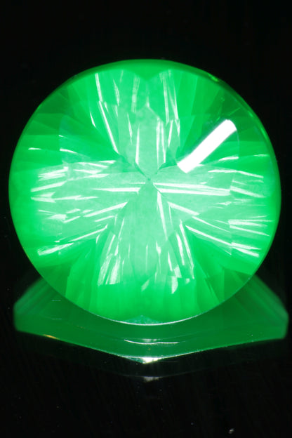 Fantasy Cut Vivid Green Laser Garnet, Vanadium YAG