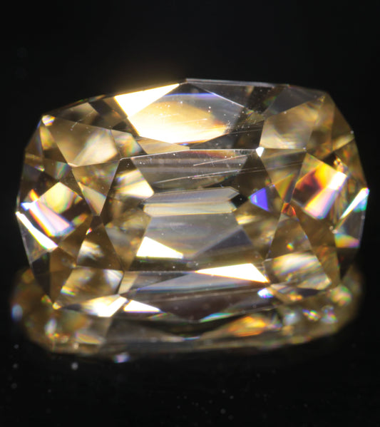 Long Old Mine Cushion Cut in Smoky Moissanite 8.9ct