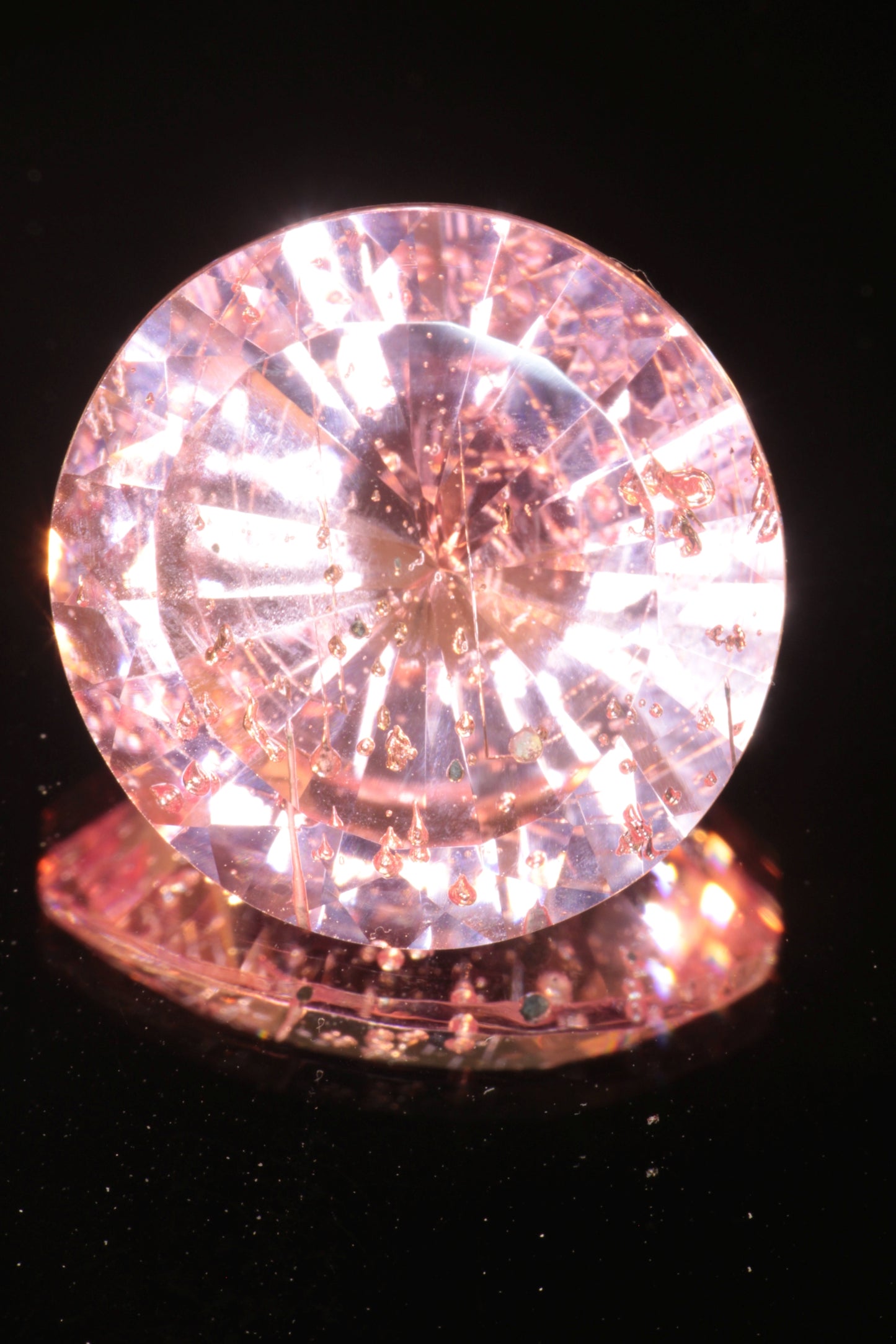 Fantasy Cut Laser Sapphire, Titanium Strawberry Sapphire