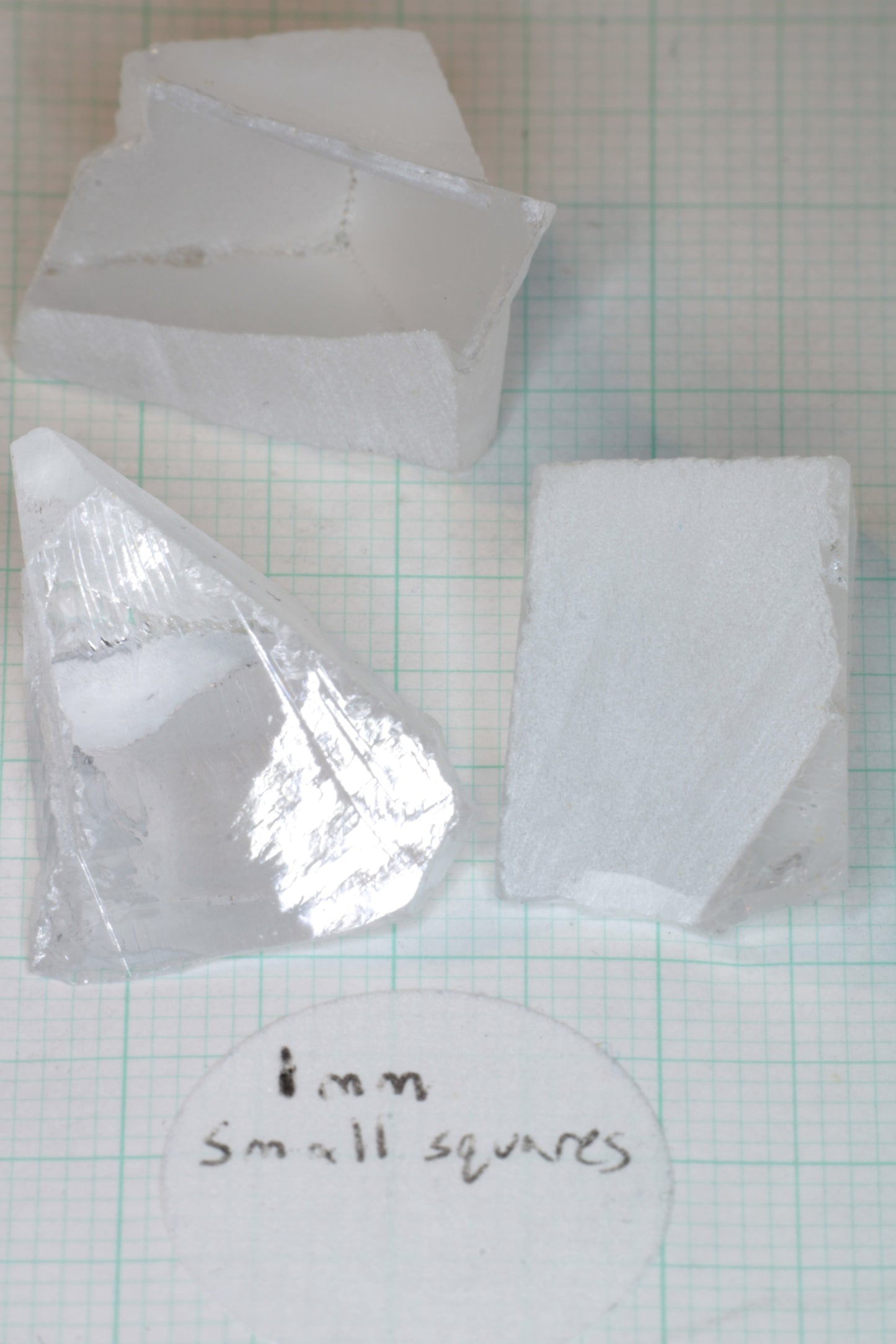 F-35 Fighter Jet Window Sapphire Facet Rough and Shards (F35 Gem)