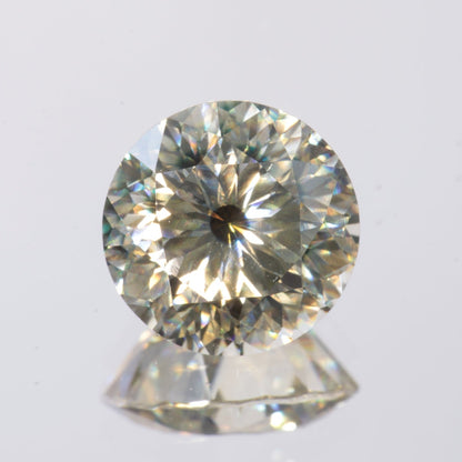 Moissanite Eyes, Loose Round Cut Bicolor Moissanites