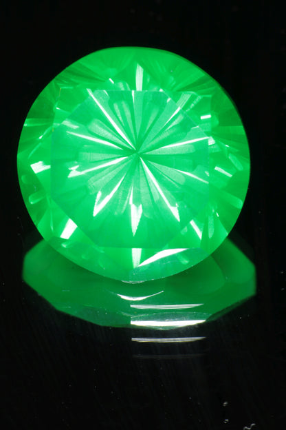 Fantasy Cut Vivid Green Laser Garnet, Vanadium YAG