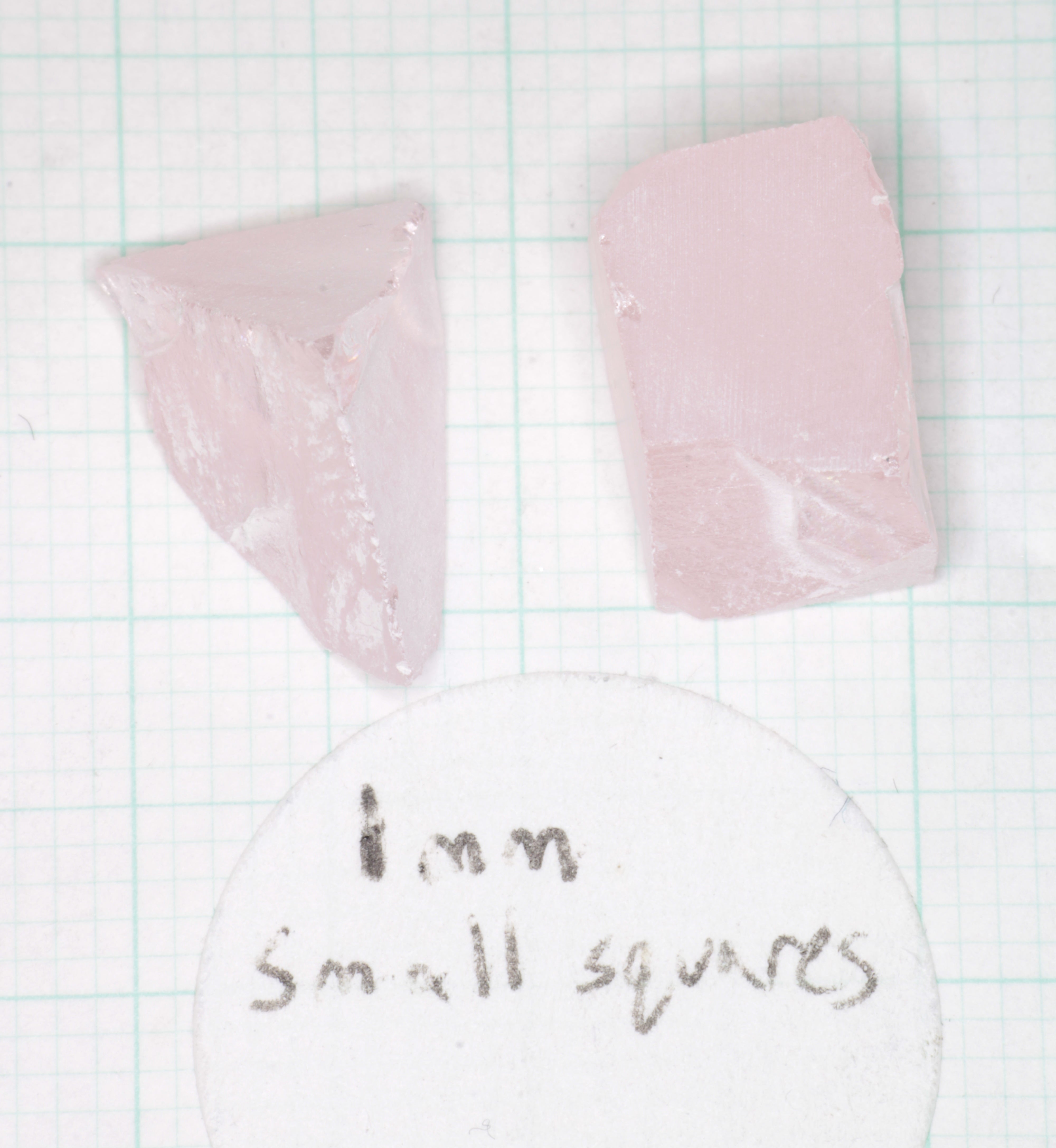 Orange Pink Lithium Niobate Facet Rough, Erbium Linobate Lab Created