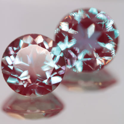Laser Alexandrite Faceted Stones, Lab Created Red Glow Alexandrite