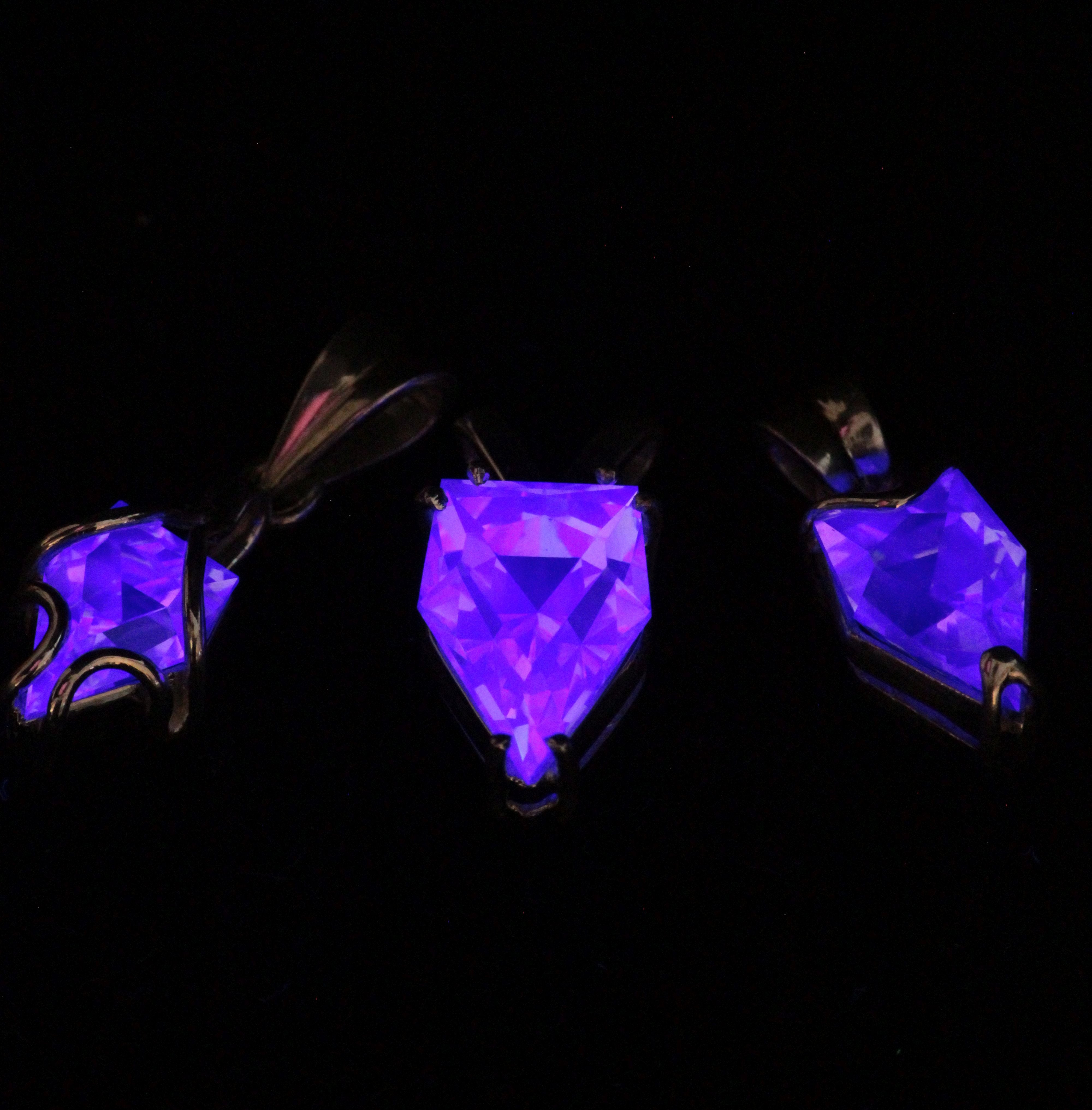 F-35 Fighter Jet Window Sapphire Pendants in Sterling with Custom