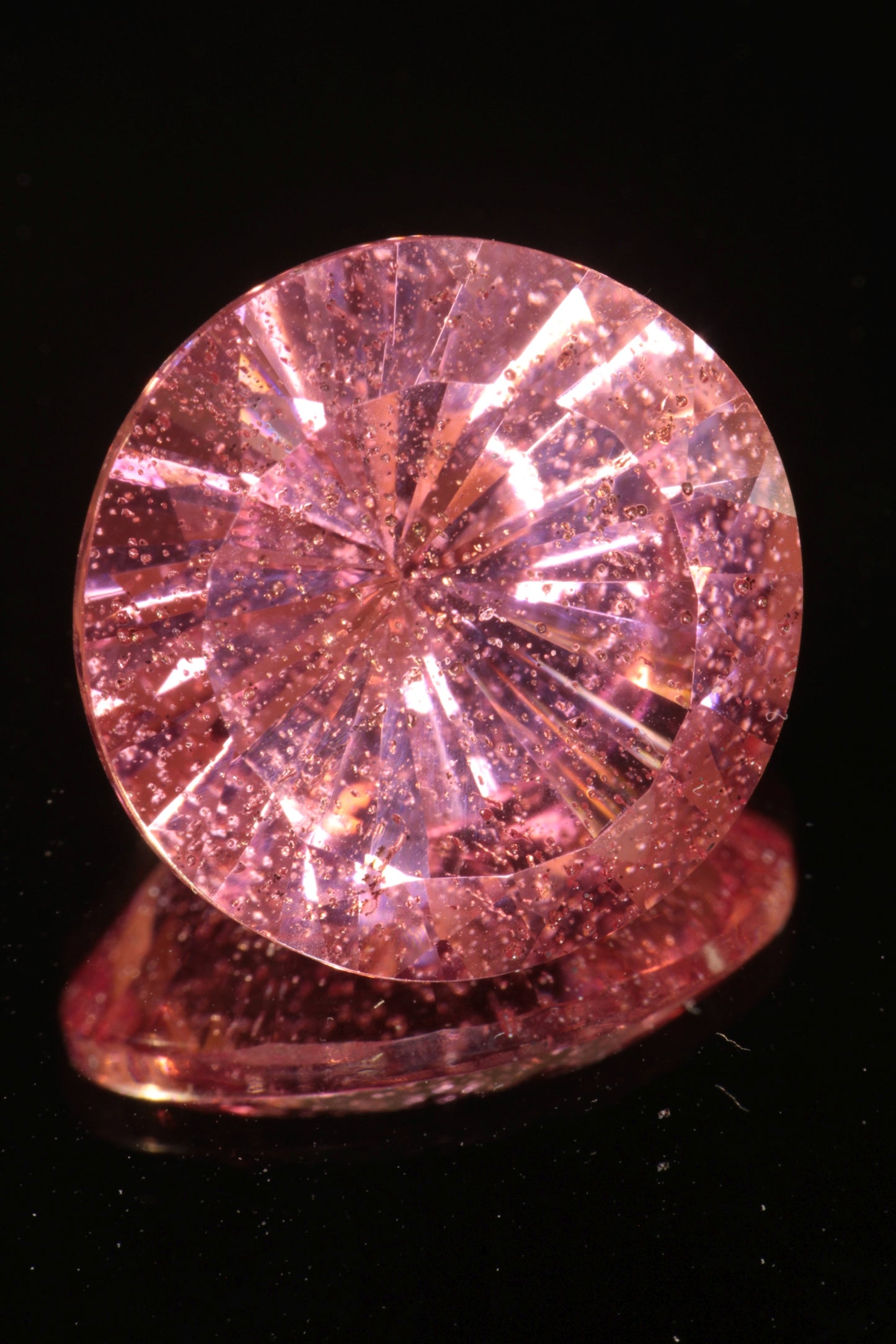 Fantasy Cut Laser Sapphire, Titanium Strawberry Sapphire