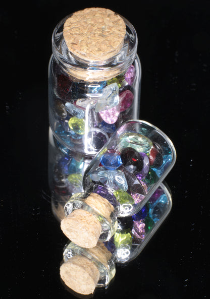 Gem Vials: Natural Kornerupine, Garnet, and Tunduru stones, mixed Popout Stones and Pearls