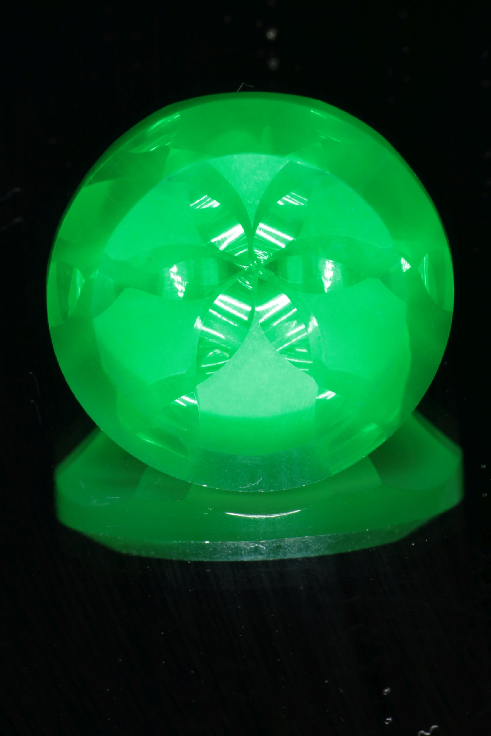 Fantasy Cut Vivid Green Laser Garnet, Vanadium YAG