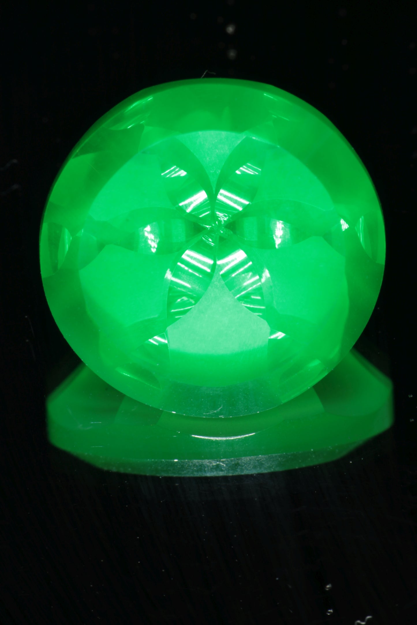 Fantasy Cut Vivid Green Laser Garnet, Vanadium YAG