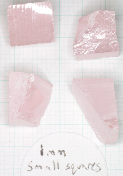 Orange Pink Lithium Niobate Facet Rough, Erbium Linobate Lab Created