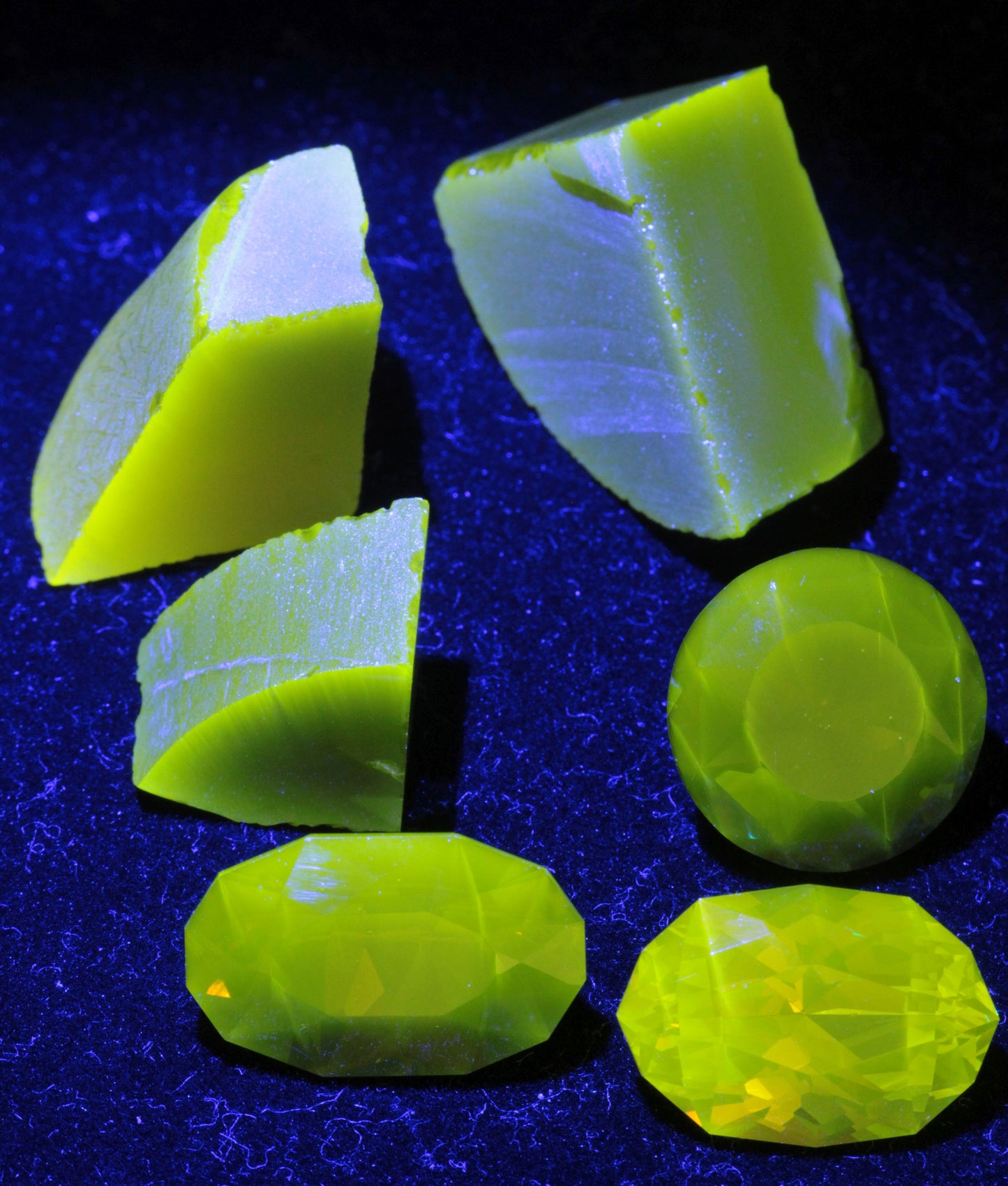 Zombie Garnet, Green Laser Garnet Facet Rough, Ce+?? YAG