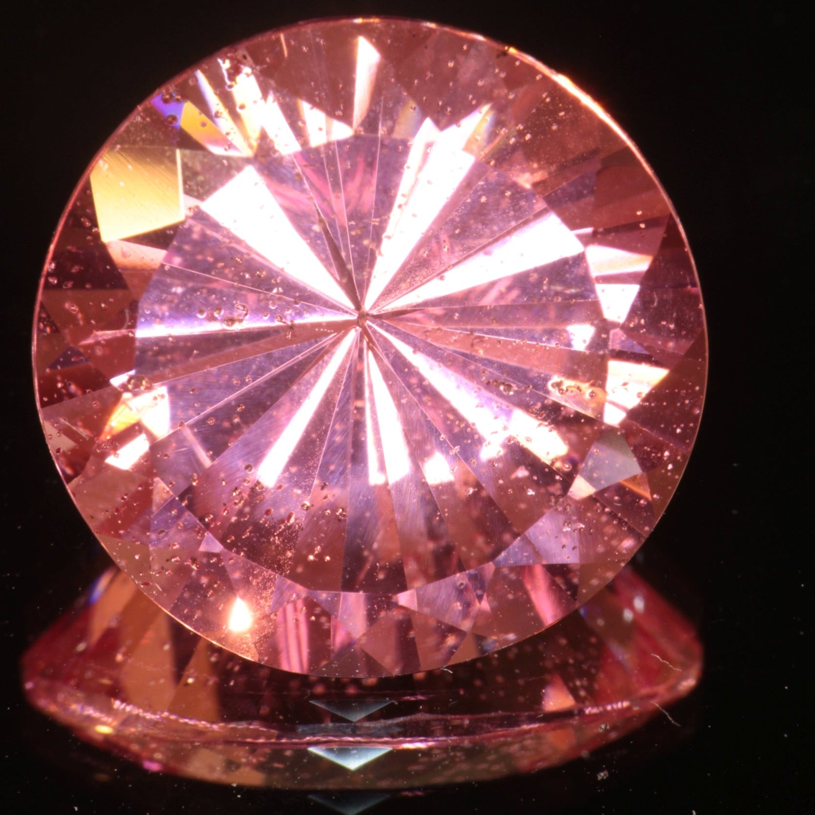 Fantasy Cut Laser Sapphire, Titanium Strawberry Sapphire