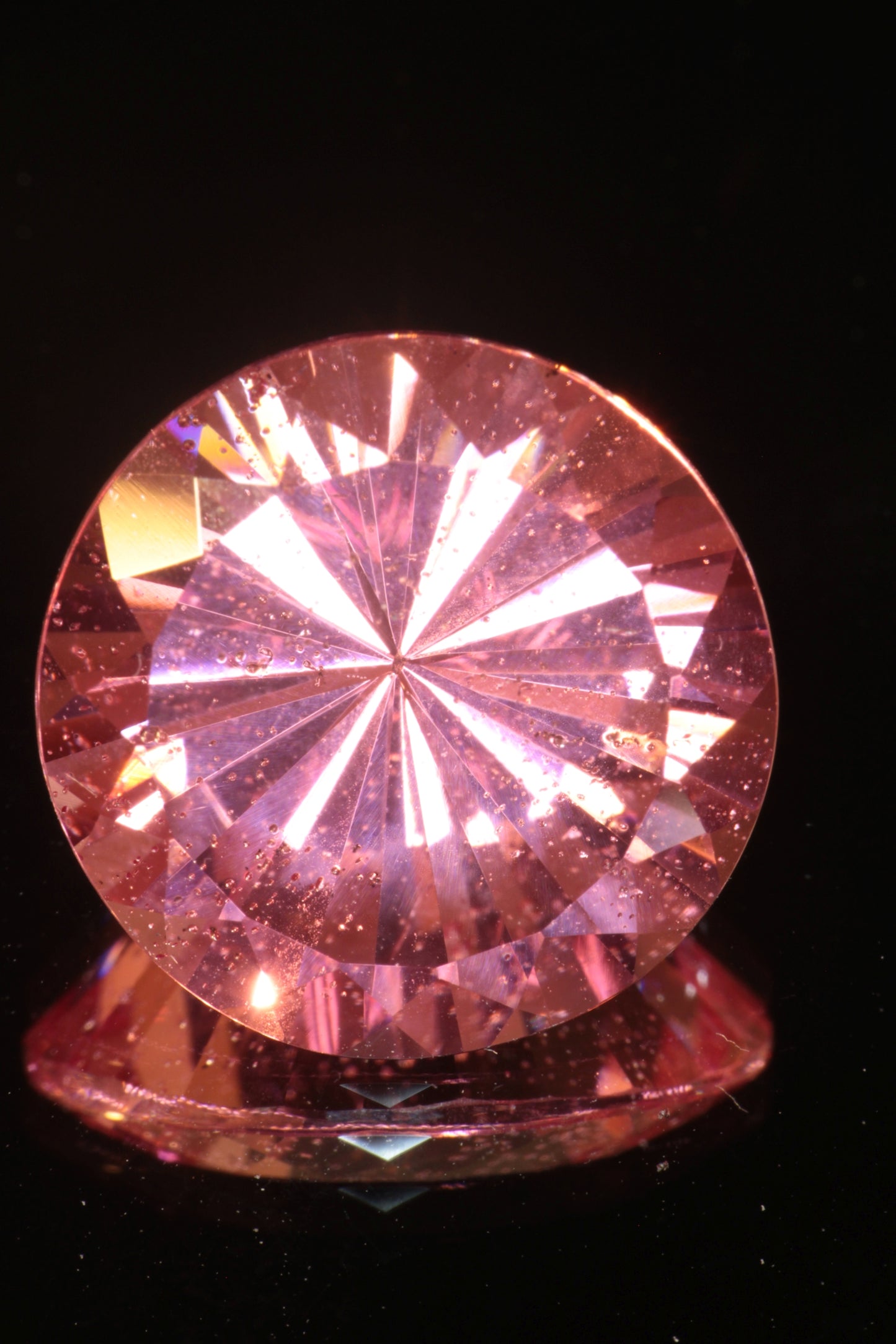 Fantasy Cut Laser Sapphire, Titanium Strawberry Sapphire