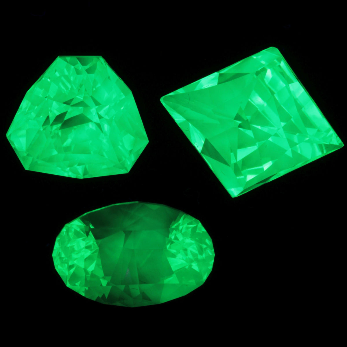 LuAG Lumogarnet Faceted Loose Gems – Gems Of Science