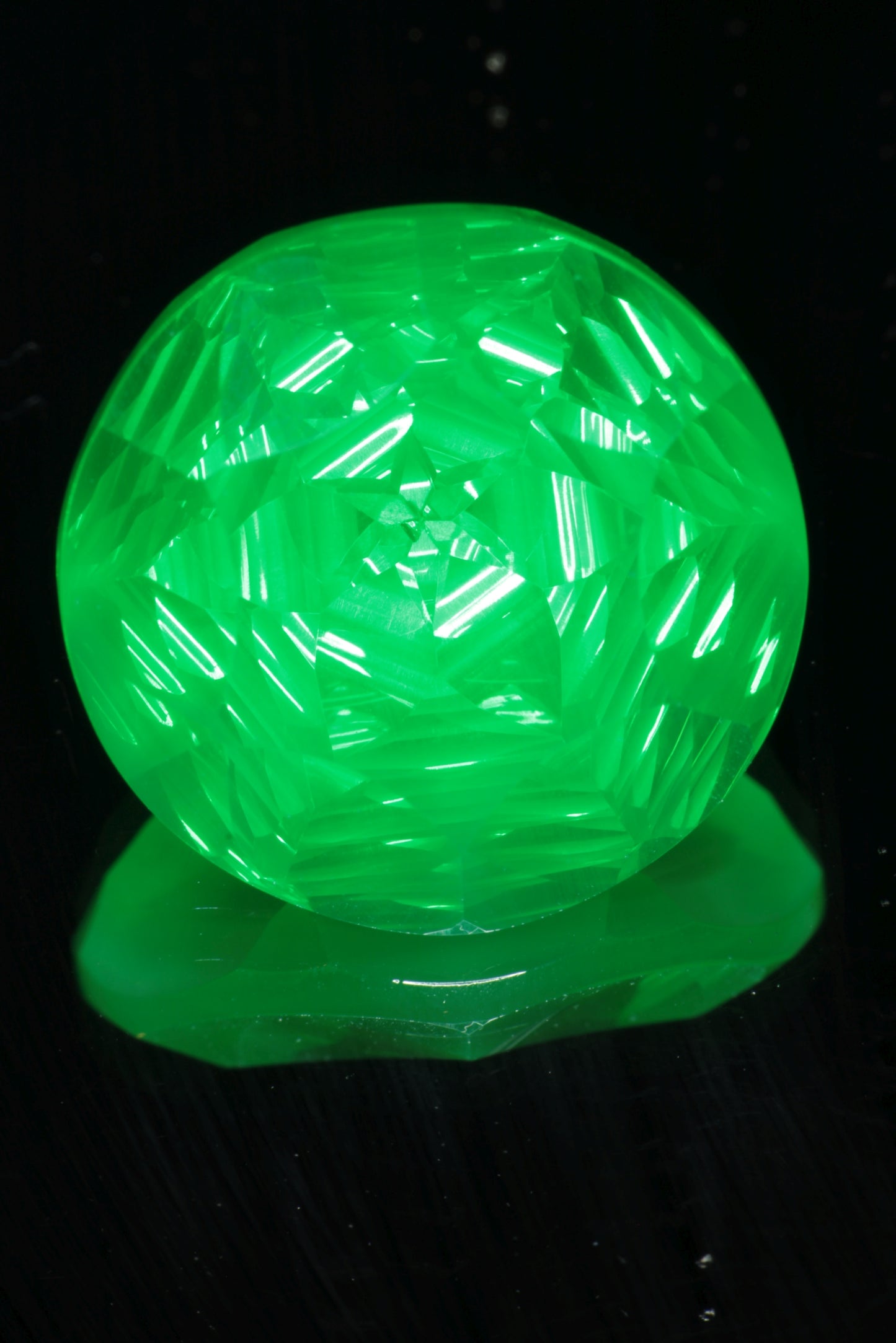 Fantasy Cut Vivid Green Laser Garnet, Vanadium YAG