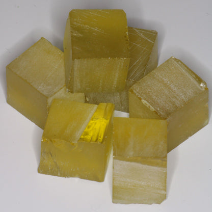 Special Golden Yellow "Nobalt" Sapphire Facet Rough, Czochralski Grown Labmade Crystal