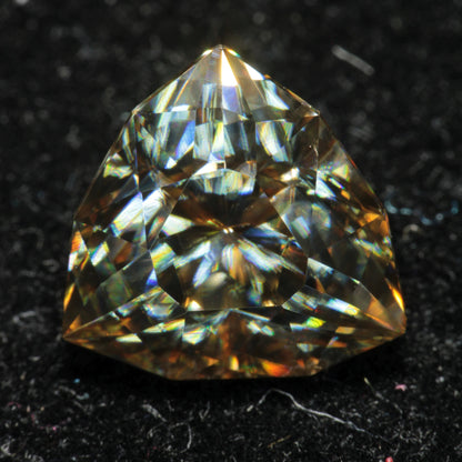 Smoky Moissanite, Loose Golden Grey Moissanite Gems