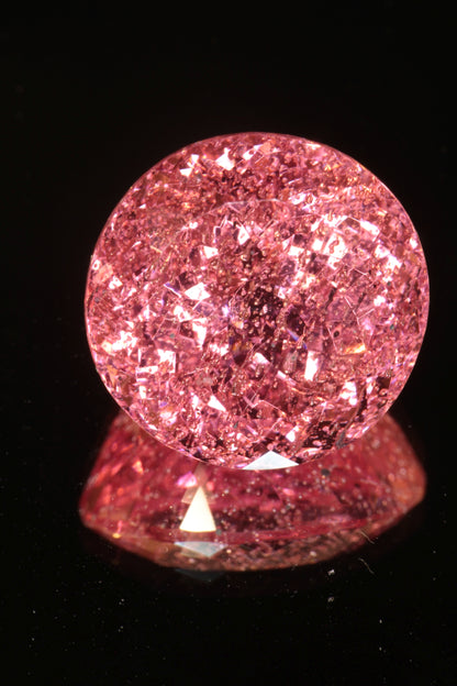 Fantasy Cut Laser Sapphire, Titanium Strawberry Sapphire