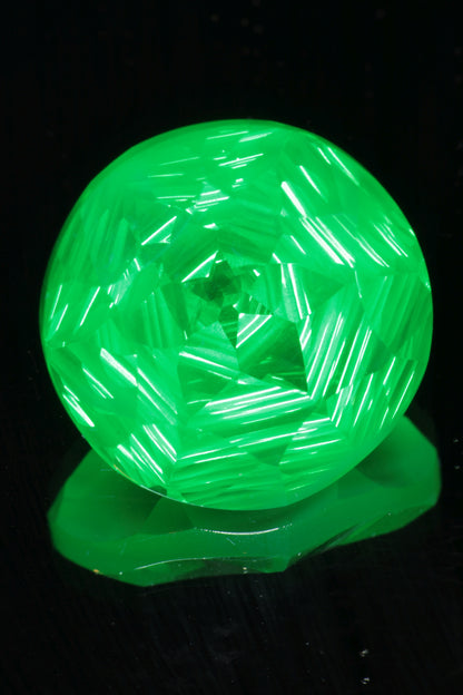 Fantasy Cut Vivid Green Laser Garnet, Vanadium YAG