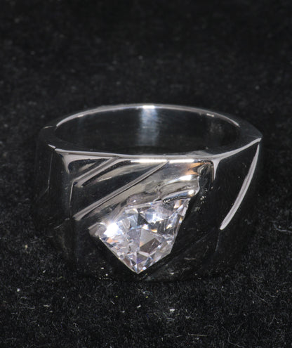 EOTS Cut F-35 Window Sapphire Rings in Sterling Silver (F35 Gem)