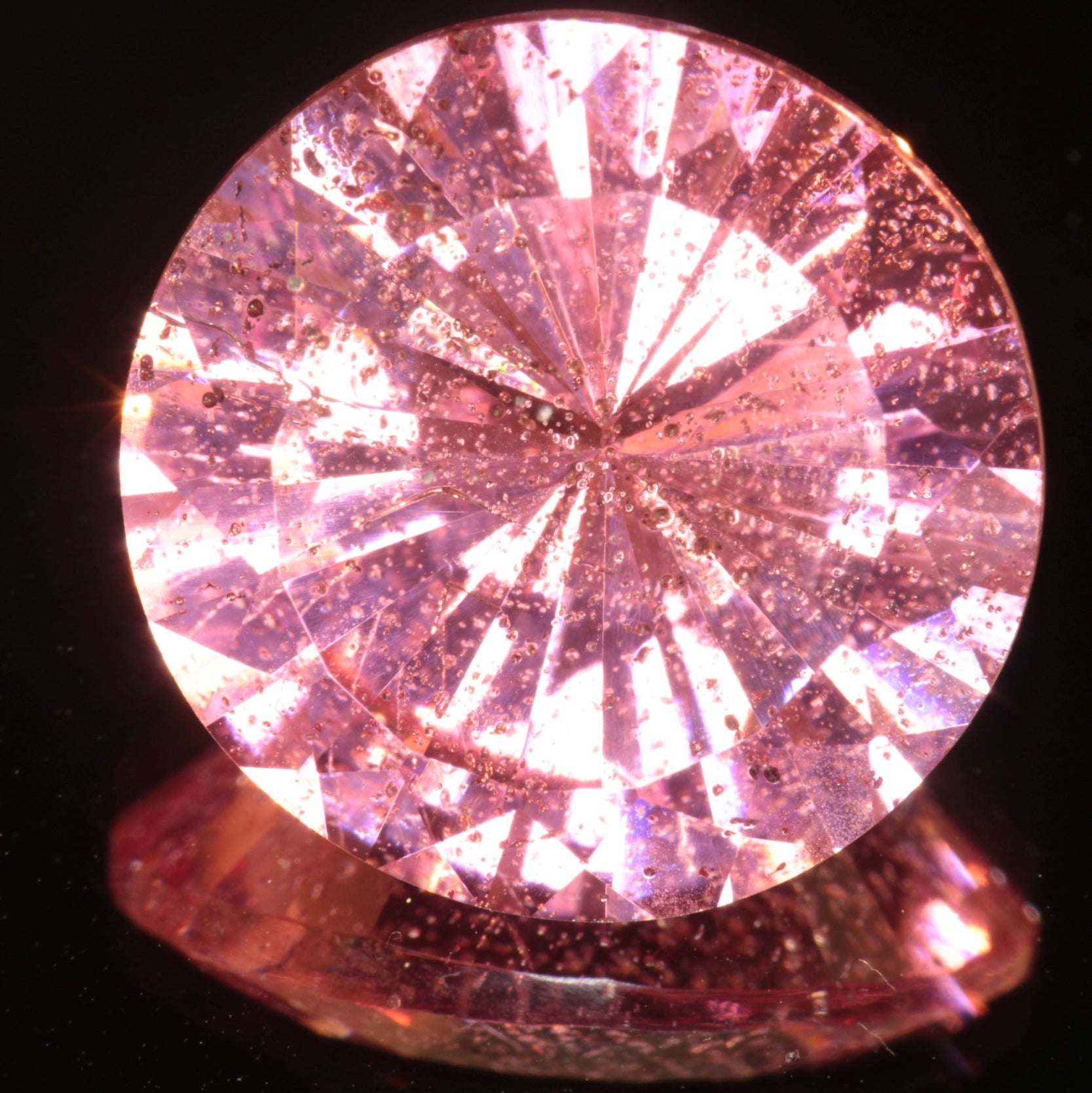 Fantasy Cut Laser Sapphire, Titanium Strawberry Sapphire
