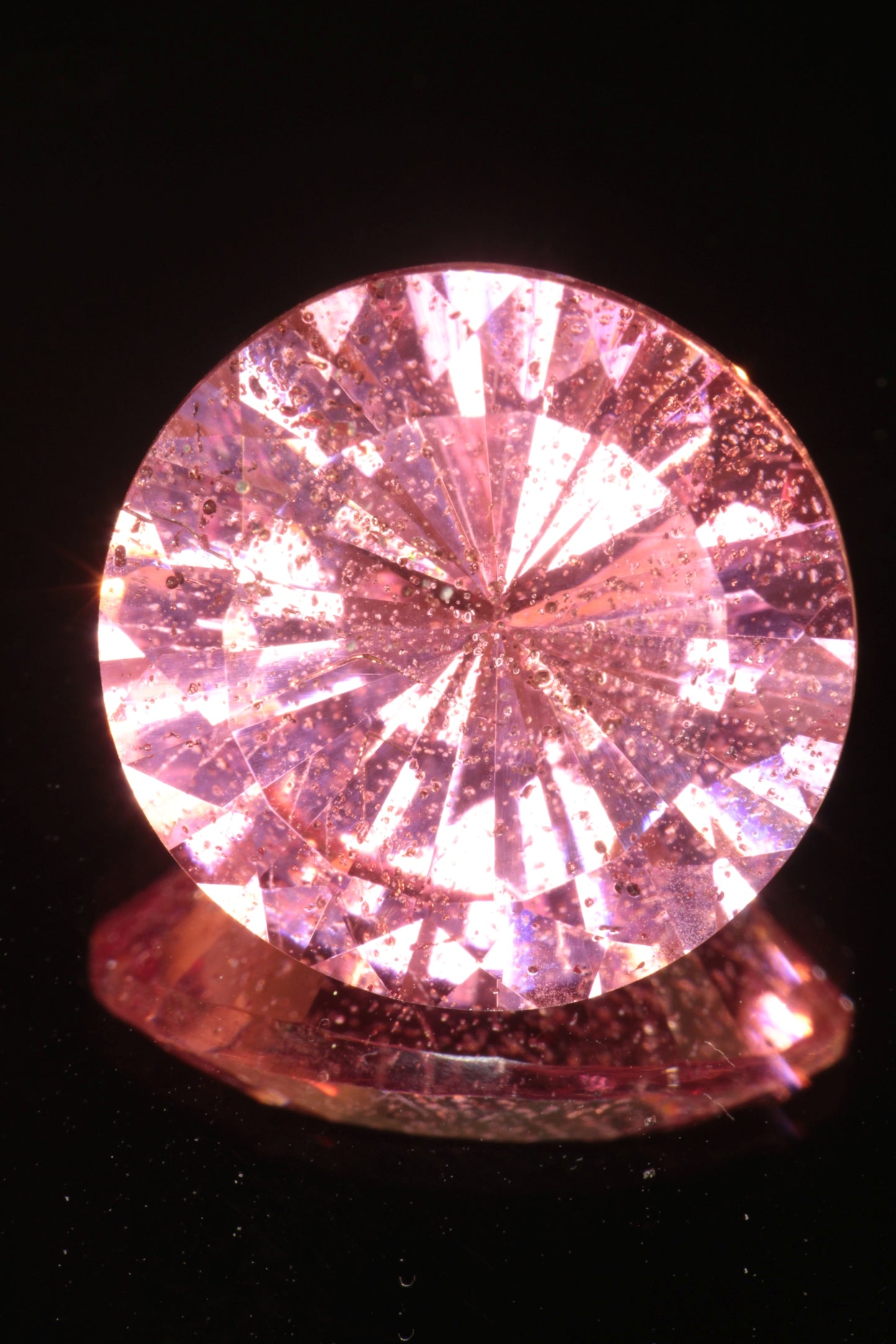 Fantasy Cut Laser Sapphire, Titanium Strawberry Sapphire