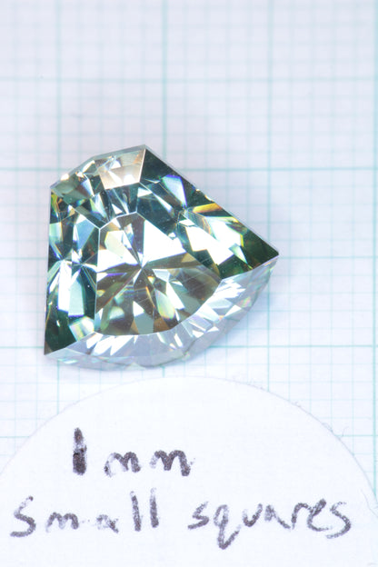 Dichroic Moissanite, Loose Yellow and Blue Faceted Gemstones