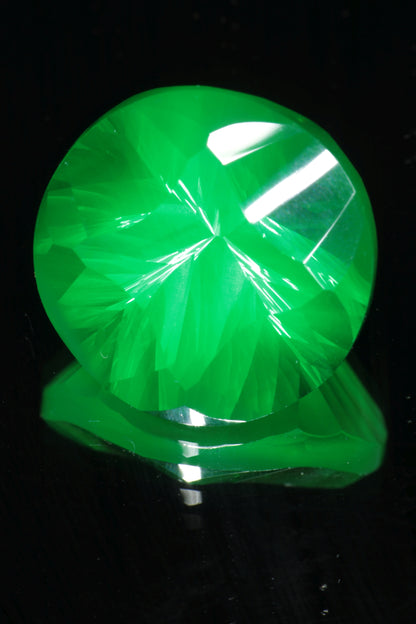 Fantasy Cut Vivid Green Laser Garnet, Vanadium YAG