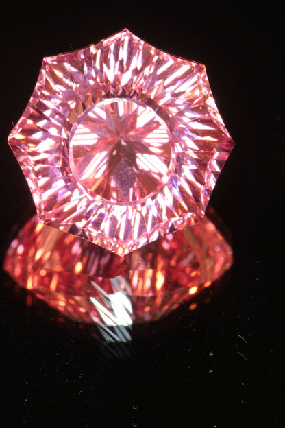 Fantasy Cut Laser Sapphire, Titanium Strawberry Sapphire