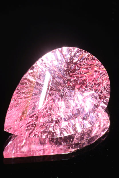 Fantasy Cut Laser Sapphire, Titanium Strawberry Sapphire