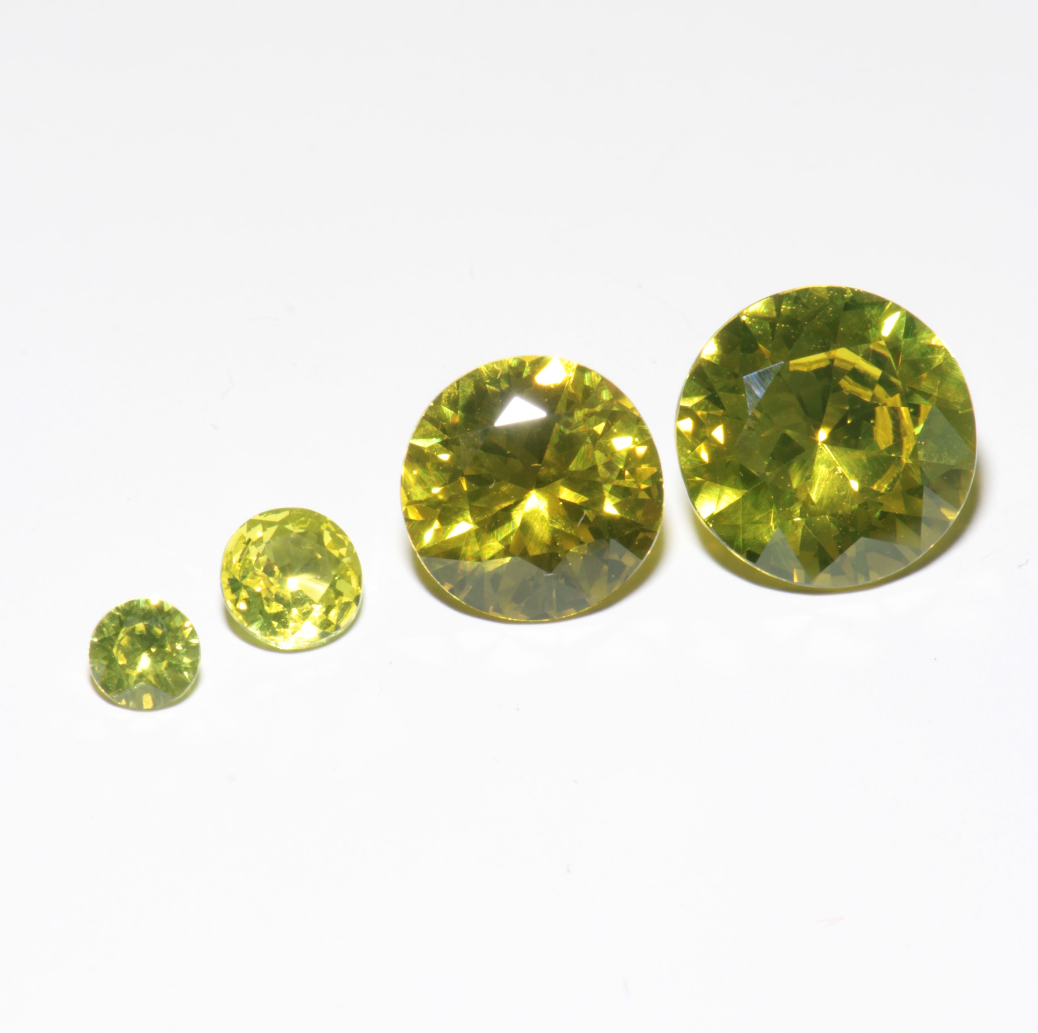 Golden Laser Garnet Faceted Stones, Ce+Nd YAG