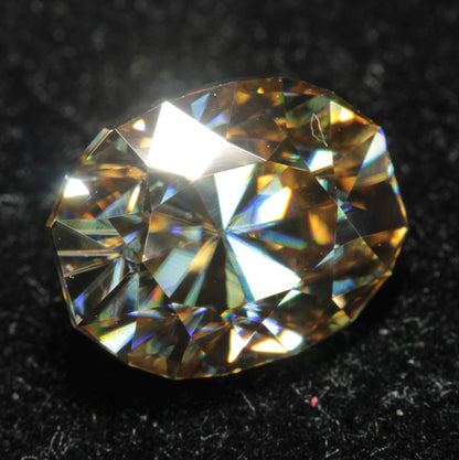 Smoky Moissanite, Loose Golden Grey Moissanite Gems