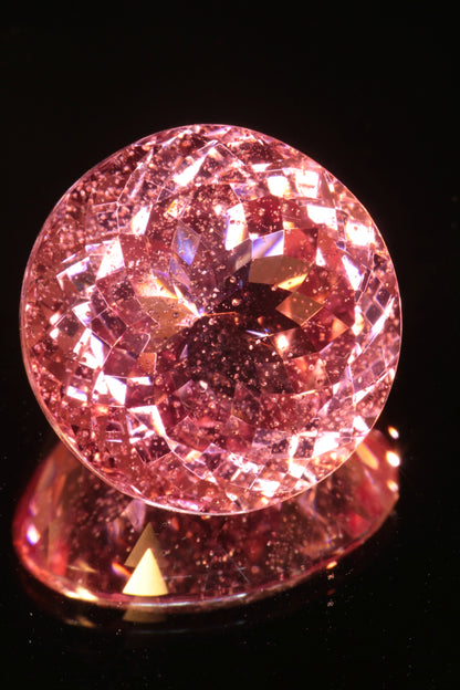 Fantasy Cut Laser Sapphire, Titanium Strawberry Sapphire