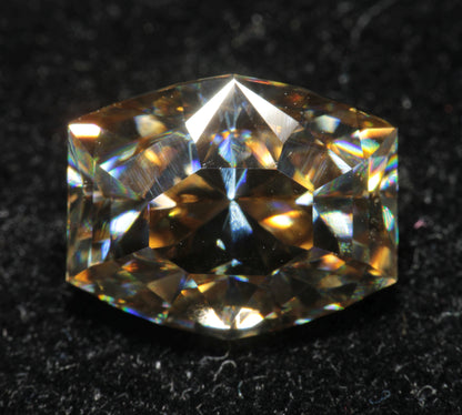 Smoky Moissanite, Loose Golden Grey Moissanite Gems
