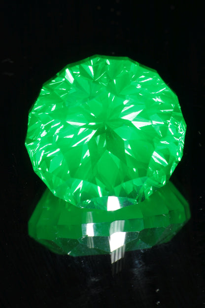 Fantasy Cut Vivid Green Laser Garnet, Vanadium YAG