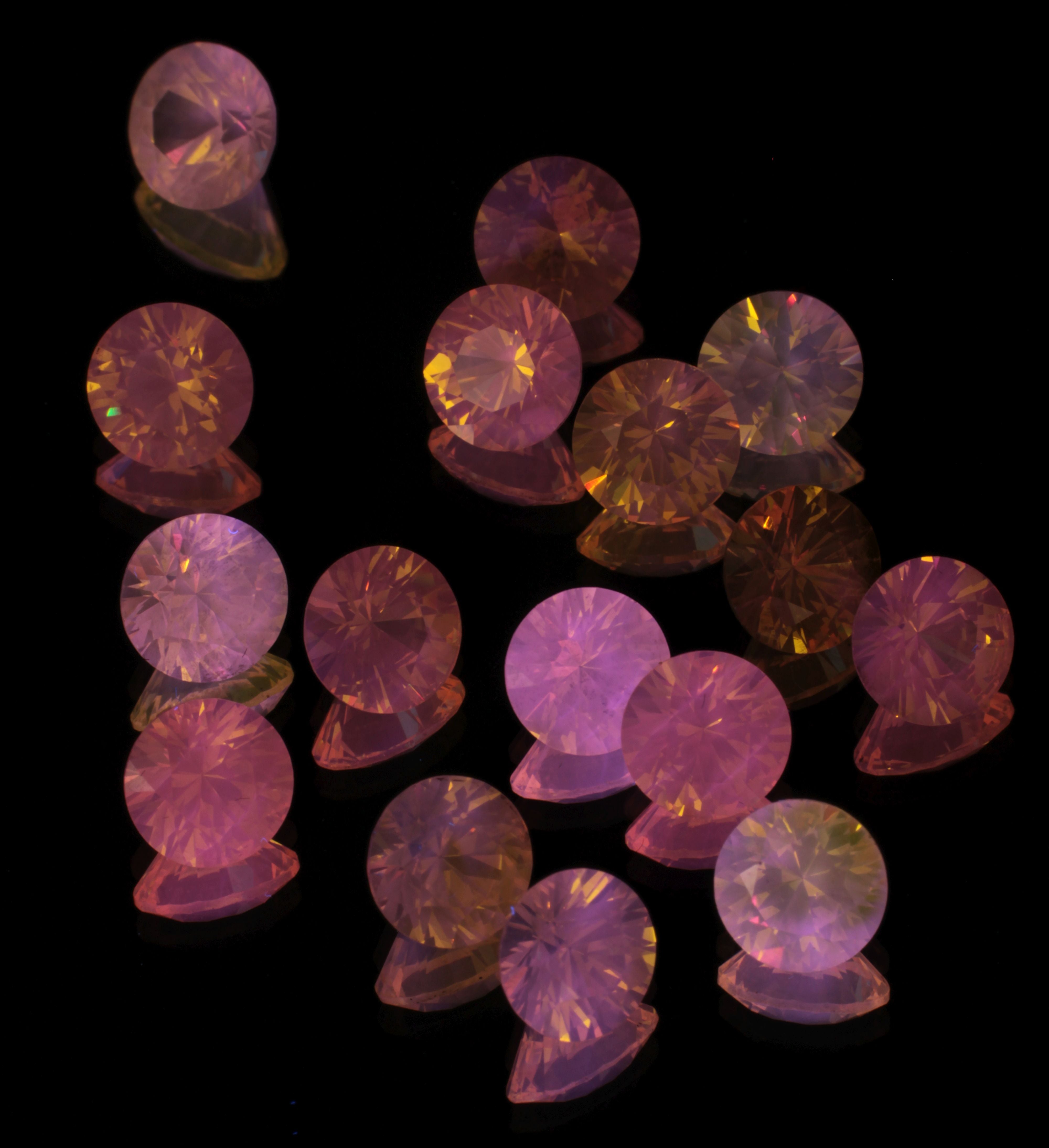 Golden Laser Garnet Faceted Stones, Ce+Nd YAG