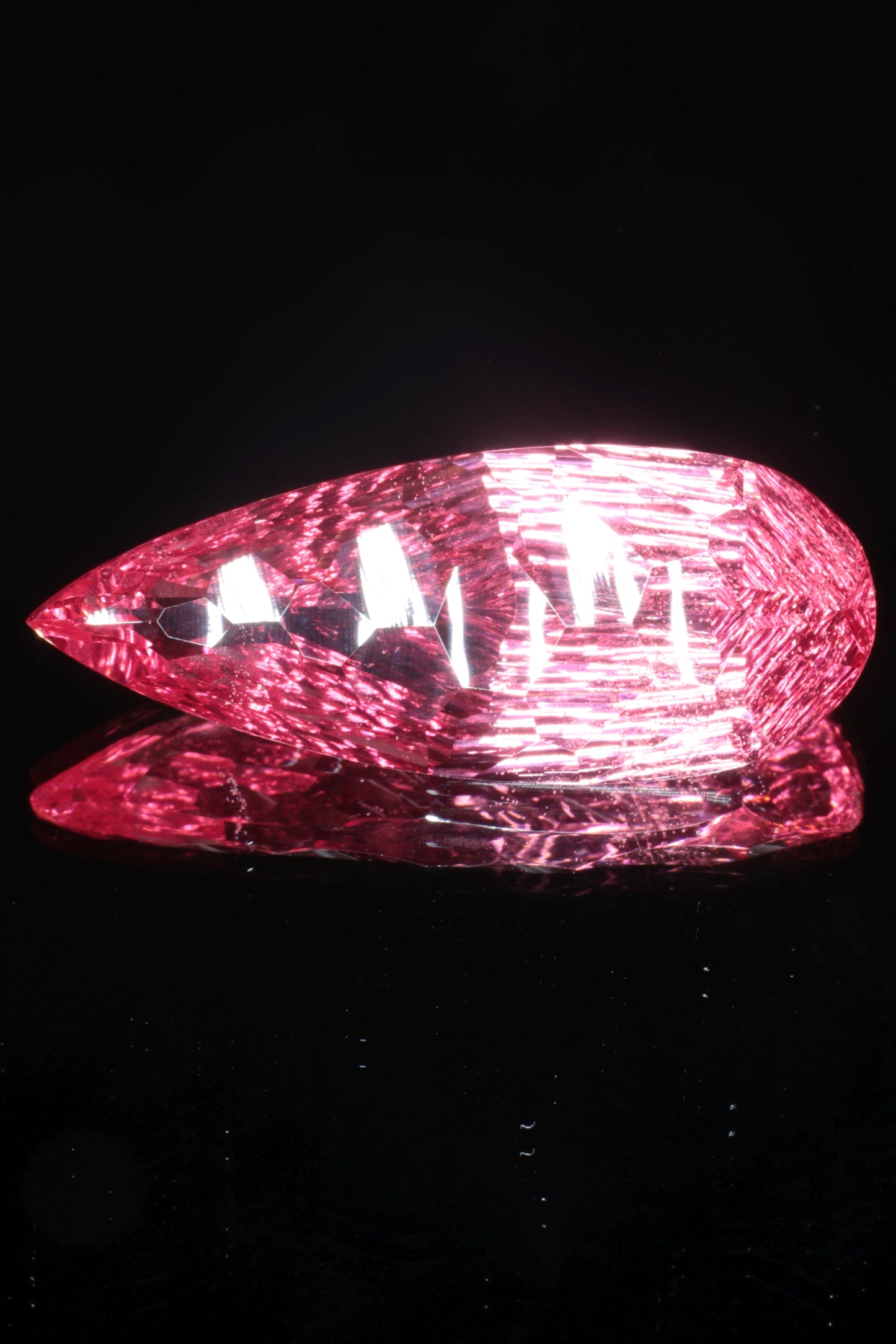 Fantasy Cut Laser Sapphire, Titanium Strawberry Sapphire