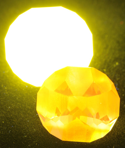 Custom Jack O Lantern Gems in High Glow GAGG and Samarium YAG