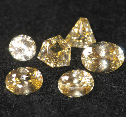 GGG Lab Garnets, Orange Loose Faceted Gemstones