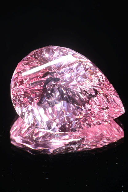 Fantasy Cut Laser Sapphire, Titanium Strawberry Sapphire