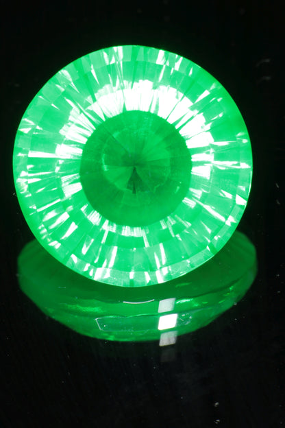 Fantasy Cut Vivid Green Laser Garnet, Vanadium YAG