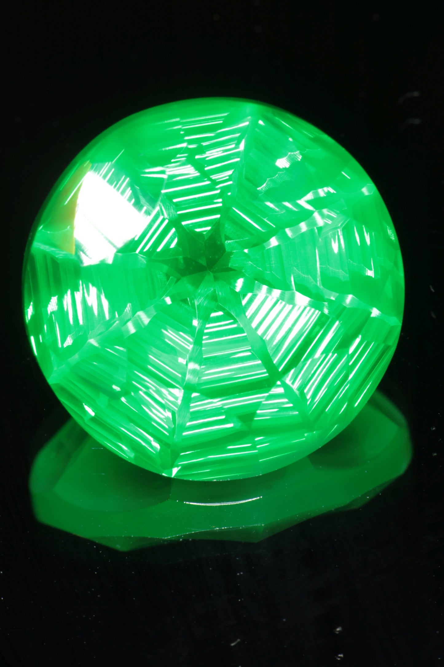 Fantasy Cut Vivid Green Laser Garnet, Vanadium YAG