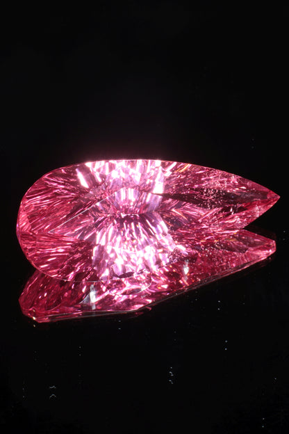 Fantasy Cut Laser Sapphire, Titanium Strawberry Sapphire