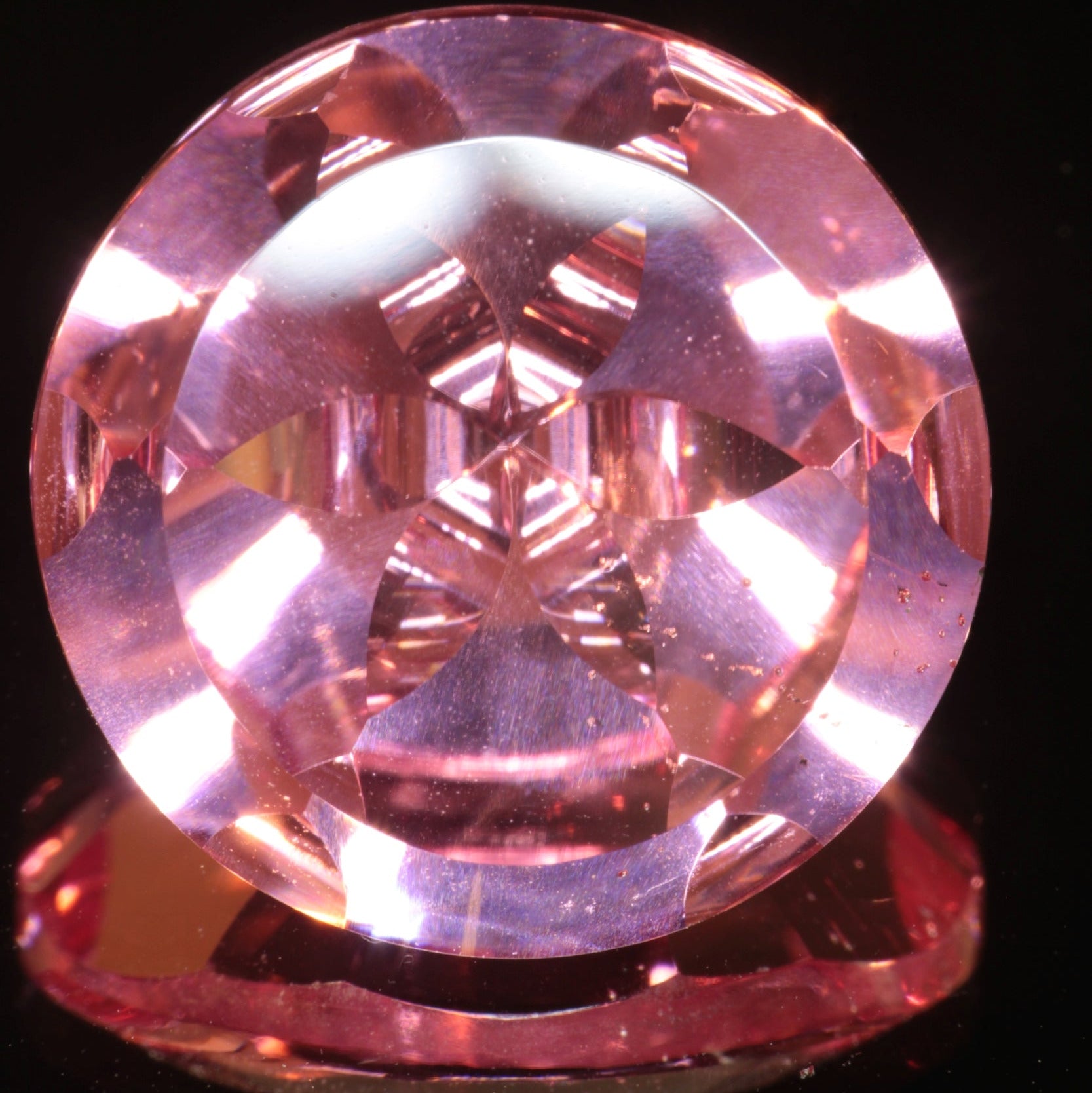 Fantasy Cut Laser Sapphire, Titanium Strawberry Sapphire