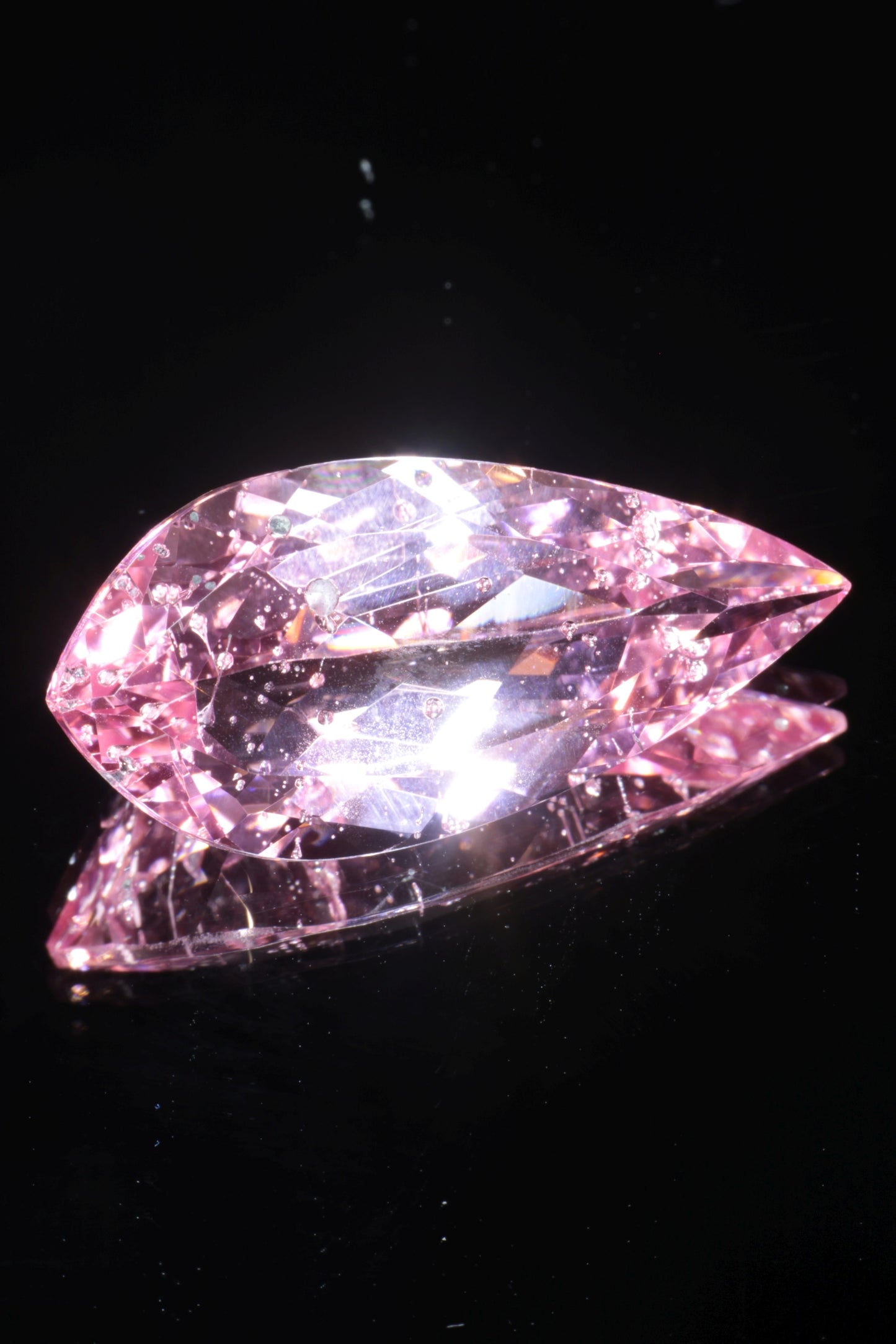 Fantasy Cut Laser Sapphire, Titanium Strawberry Sapphire