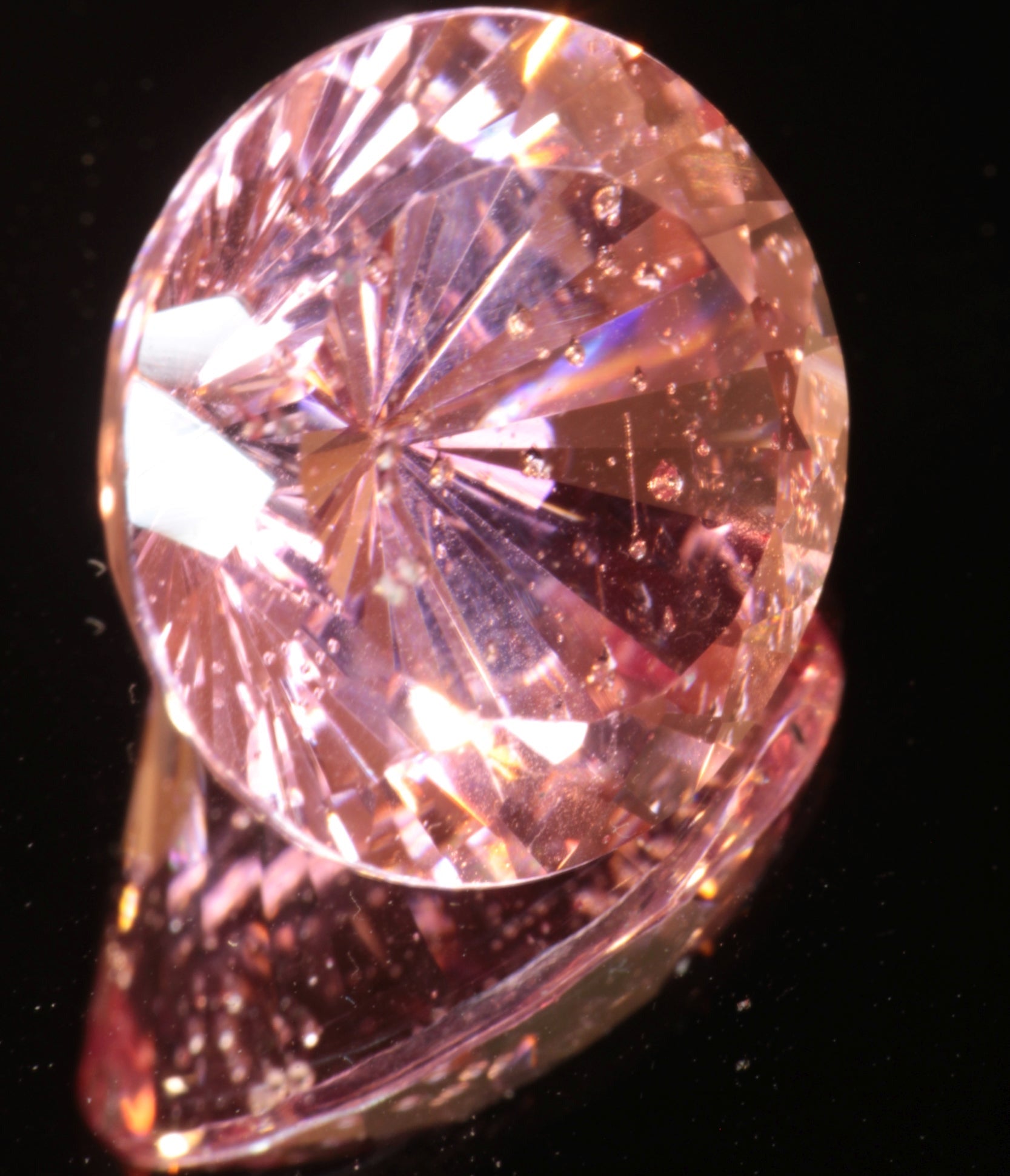 Fantasy Cut Laser Sapphire, Titanium Strawberry Sapphire