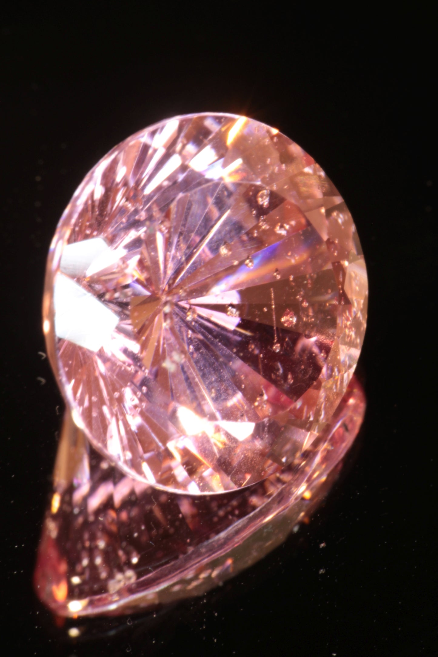 Fantasy Cut Laser Sapphire, Titanium Strawberry Sapphire