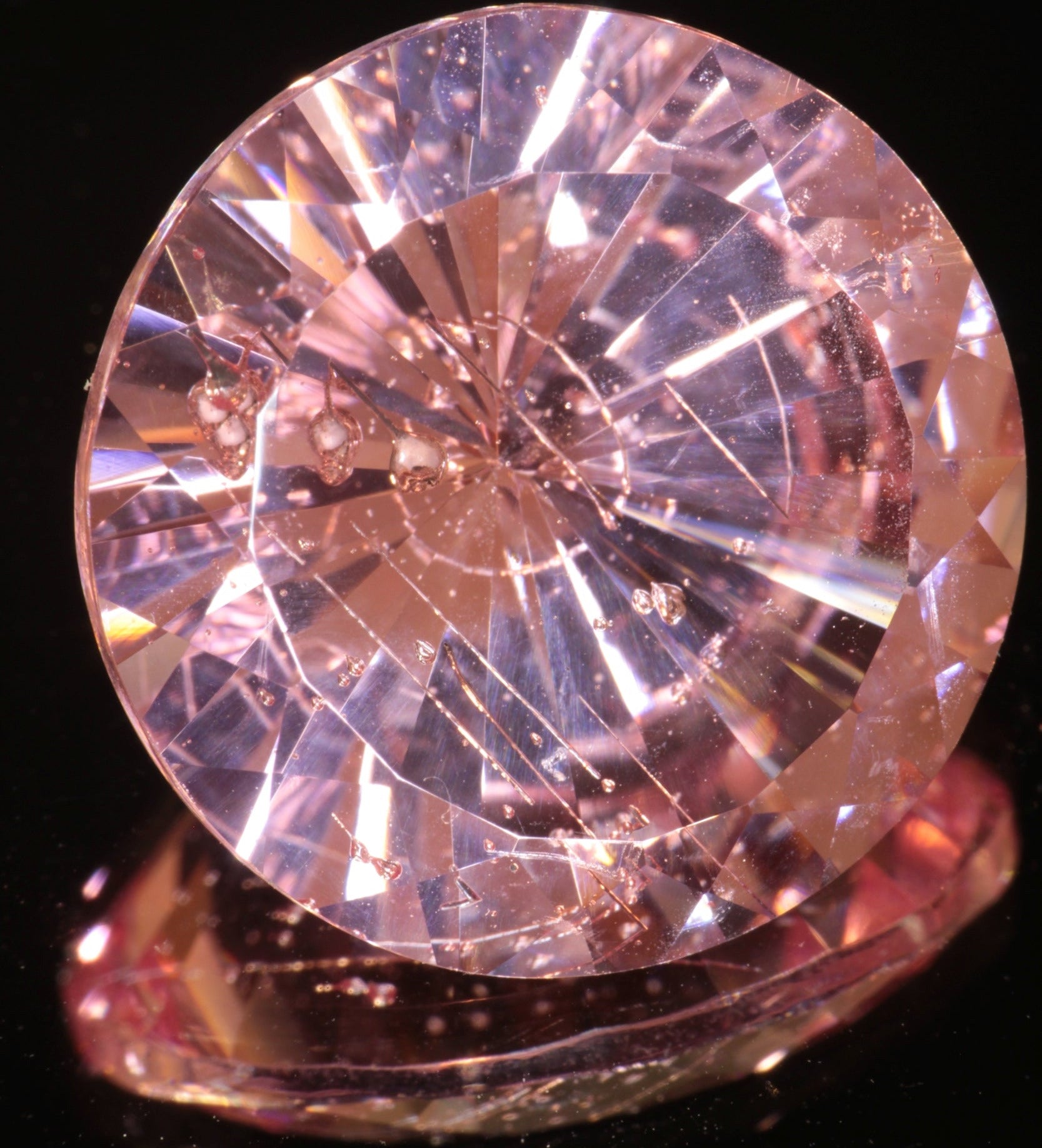 Fantasy Cut Laser Sapphire, Titanium Strawberry Sapphire