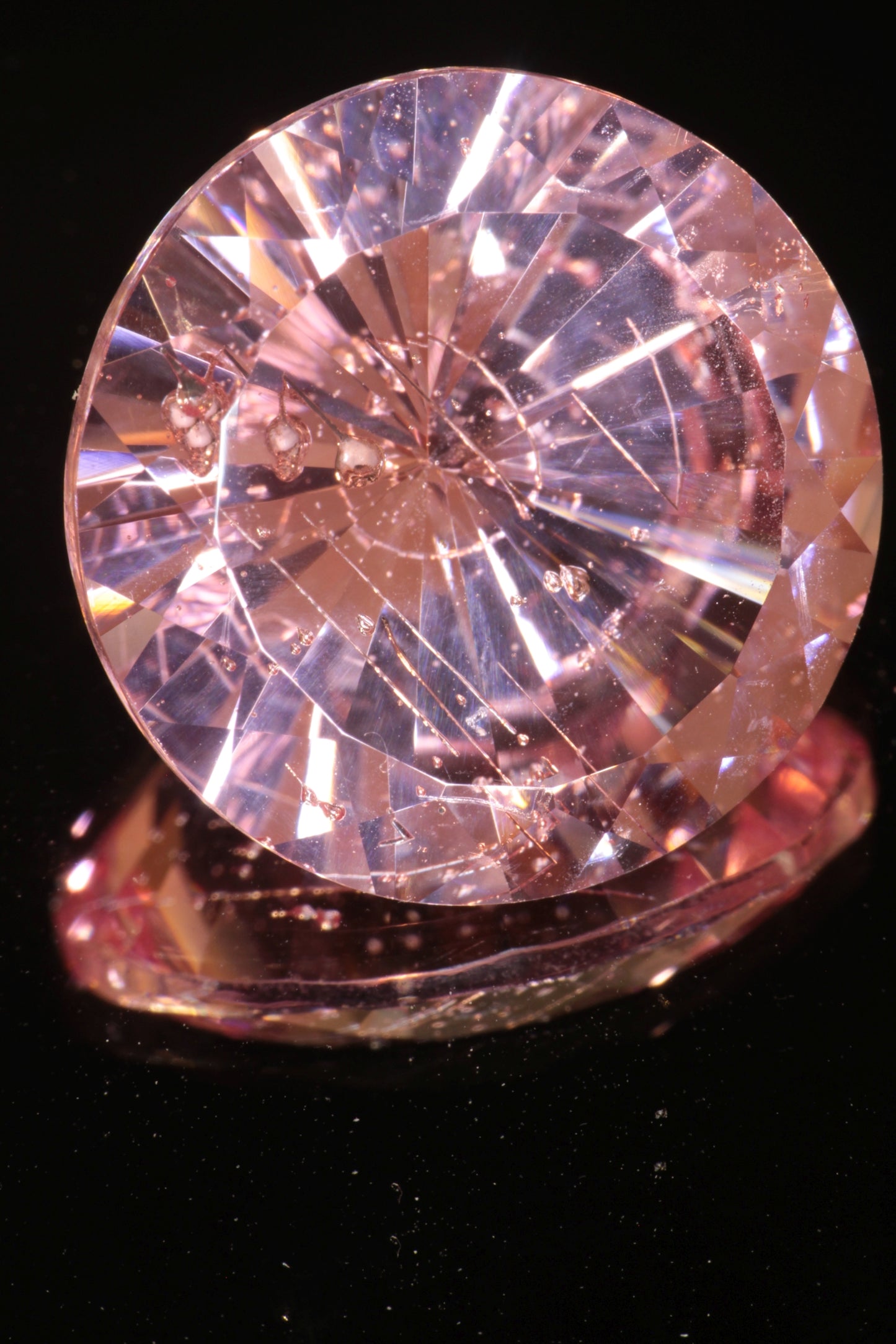 Fantasy Cut Laser Sapphire, Titanium Strawberry Sapphire