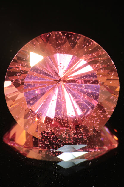 Fantasy Cut Laser Sapphire, Titanium Strawberry Sapphire